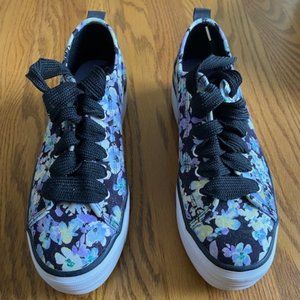 Keds Platform Blue Floral Sneakers